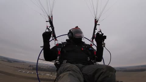 Paramotor, testing 3D printed shoe mount GoPro