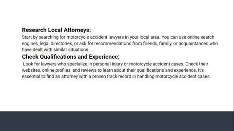 "Expert Motorcycle Accident Lawyer Tips | Part 1 - Legal Insights & Advice"