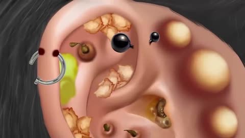 Ingrown Toenail ! Treatment of Remove large pustule larvae nests & Treating maggots on the toes