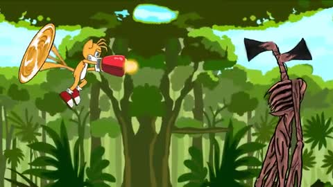 Siren Head , Cartoon Cat , Costume Man, Bridge Worm vs Team Sonic. Animation Drawing Cartoon 2 . P1