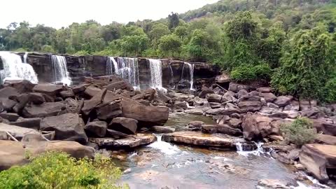 beautiful waterfall nature video.4k Ultra HD videos