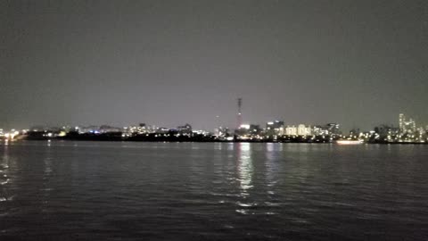 Korea Han River Landscape and Ship