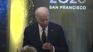 Bumbling Biden Pretends To Sip A Glass Of Wine In Humiliating Moment