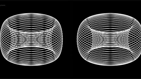 6-Line Multidimensional 4K Spirograph - Crossed Eye 3D