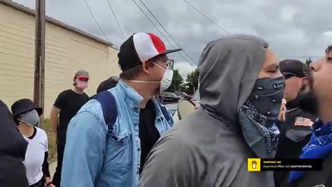 Antifa got beat up outside of a bar - Salem Oregon