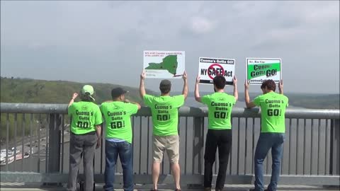 Cuomo's Gotta Go Protest on the Walkway over the Hudson