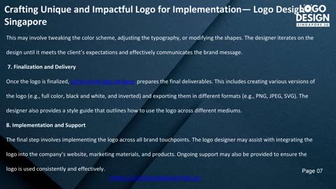 Crafting Unique and Impactful Logo for Implementation — Logo Design Singapore