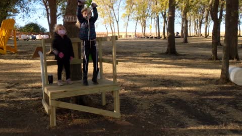 Kids zipline with Ally