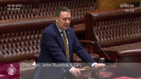 John Ruddick maiden speech