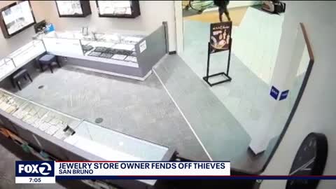 LEGALLY ARMED JEWELRY STORE OWNER THWARTS SMASH-AND-GRAB ROBBERY ATTEMPT IN SAN BRUNO