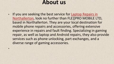 Best Laptop Repairs in Northallerton.
