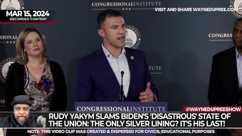 Rudy Yakym Slams Biden's 'Disastrous' State of the Union: The Only Silver Lining? It's His Last!