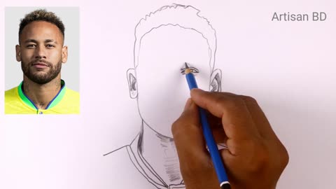 How To Draw Neymar Jr Easy Pencil Sketch #neymar