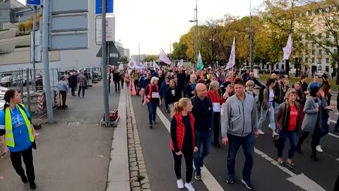 Demo-Umzug in Dresden am 29.10.2022