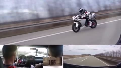 IMPOSSIBLE VOLKSWAGEN GOLG (2) VS YAMAHA R1