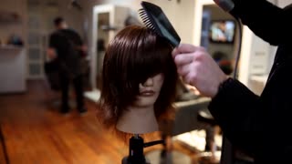 Learn how to cut and style a Medium Length Shag Haircut with Side Bangs