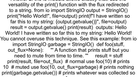 How to print to a string in Python