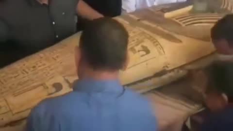 Watch as archaeologists in Egypt open an ancient coffin sealed 2500 years ago!⁠