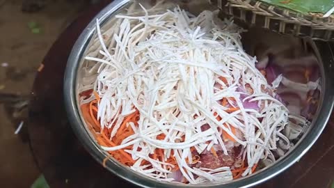 Yummy cooking spring rolls recipe _ Cooking skills _ Khmer Survival Skills