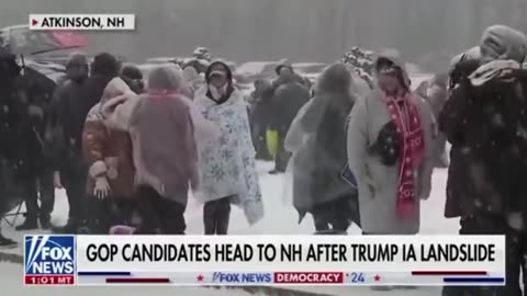 Pro-Trump Crowd Shows Up In FREEZING Temperatures To See Trump And Vivek Speak