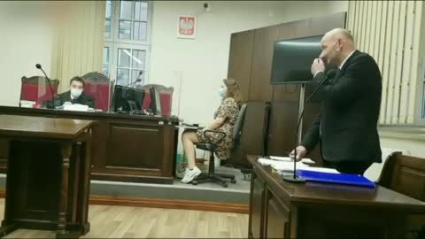 Watch 👀 A Lawyer in Poland is asked to put on a face diaper! 😂