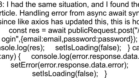 Error handling in Async Await API calling