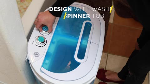 SUPER DEAL Portable Washer Twin Tub Mini Washing Machine