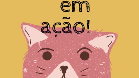 Rosa e Amarelo Gato Moderno Desenhado À Mão Abstrato Imagem de Perfil para Twitch.mp4