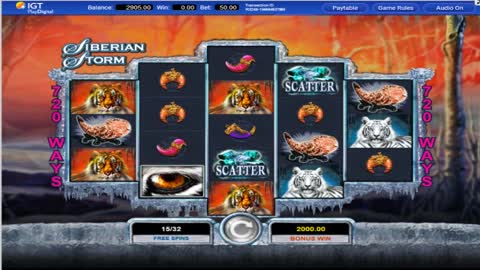 Siberian IGT Storm Slot! BIG WIN!!! Registration and get 20 Free Spins with Promo Code.....