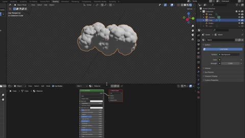 Blender Stylized Lightning Clouds! Come in and see, the fourth step.