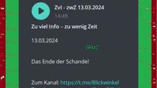 Zu viel Info – zu wenig Zeit 13.o3.2024 Das Ende der Schande!