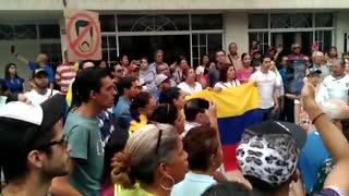 Ciudadanos venezolanos en Bucaramanga mostraron apoyo a Juan Guaidó