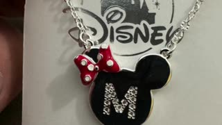 Disney Parks Minnie Mouse Letter M Child Size Necklace #shorts