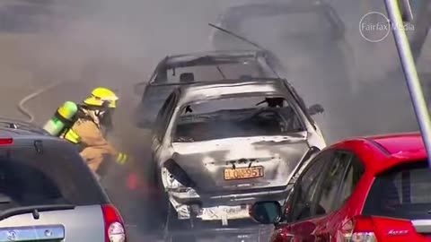 43 cars destroyed in Homebush fire