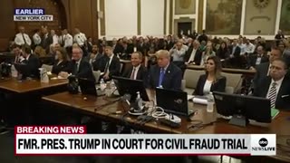 Trump in court for opening statements in civil fraud trial against him