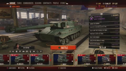 Short Stream---New season for world of tanks--playing the new french tank