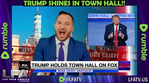 TRUMP SHINES IN TOWN HALL!!