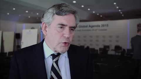 globalist puppet and former Prime Minister of the UK at WEF