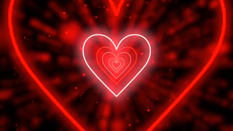 446. Neon Lights Love Heart Tunnel❤️Neon Heart