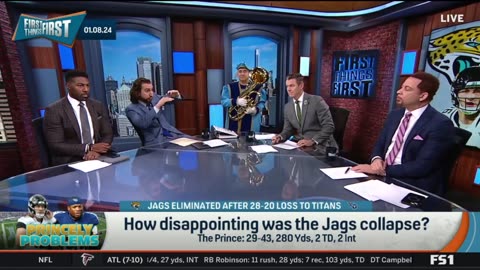 FIRST THINGS FIRST Nick Wright reacts to Jags eliminated after 28-20 loss to Titans