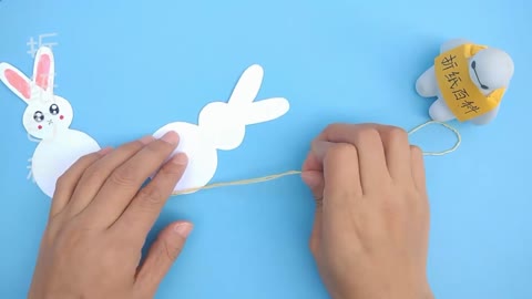 Mid-Autumn Festival handmade rabbit lantern, cute and cute, handmade DIY origami tutorial5