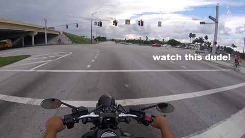 Cyclist Served with Instant Justice After Crossing Against a Green Light