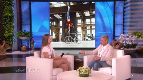 Ellen Welcomes World-Renowned Artistic Cyclist Viola Brand