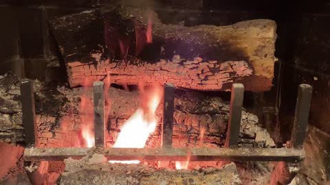 Fireplace Yule Log Burning Wood 60 min minutes 1 hr hour Relaxing Videos Long (11-27-2020) 4K (1)