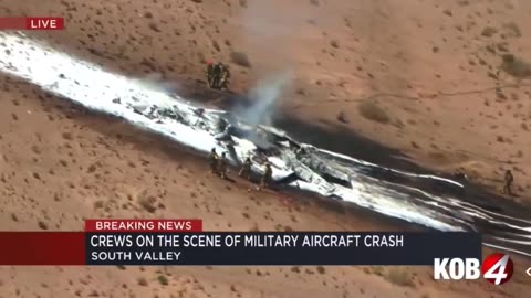An American F-35 Fighter Jet crashed as it took off Albuquerque, New Mexico.