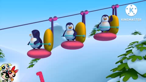Five little penguins funny 3D kingdergartin baby song