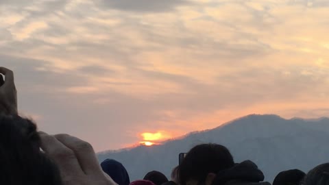 New Year's sunrise scene