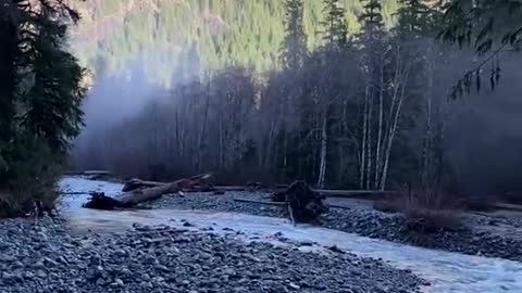 Hiking along the river