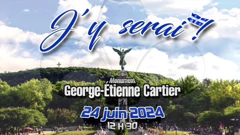 Montage final « J’Y SERAI » le 24 juin au mont Royal à Montréal.