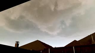 Clouds Swirling in Circles over Texas House
